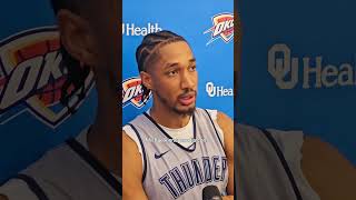 Aaron Wiggins says OKC Thunder have been in their bag working Michaelkinneymediacom [upl. by Lennox]