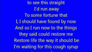 Glee  Cough Syrup  Lyrics [upl. by Rigby]