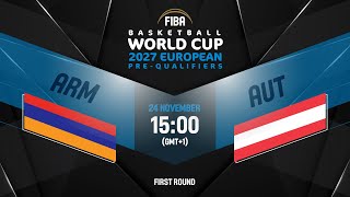 LIVE  Armenia v Austria  FIBA Basketball World Cup 2027 European PreQualifiers [upl. by Nomrej]