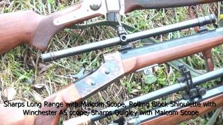 Shooting Pedersoli 4570 Sharps and Rolling Block rifles [upl. by Horvitz408]