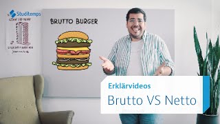 Brutto VS Netto Was ist der Unterschied 👀  Studitemps Erklärvideos [upl. by Poock]