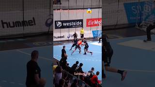 Handball fast game Handball 😍 pass amazing goal 🤩 left wing shot handboll spin ehf trending [upl. by Koch]