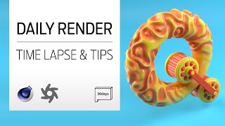 C4D  Daily Render Time Lapse AND TIPS Q  36 Days of Type [upl. by Enael]