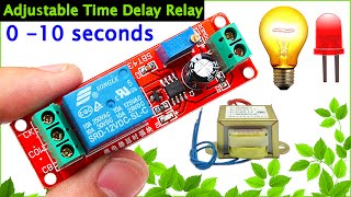 Mini NE555 12V Adusjustable Time Delay Relay Module 010 seconds Monostable Delay Switch  HW010 [upl. by Rebmetpes]