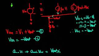 Common Drain Amplifiers  Gain from Small Signal Model [upl. by Kcinomod913]