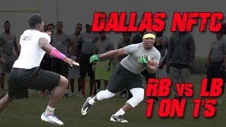 Dallas RB vs LB quotCat amp Mousequot Drill  2014 Nike Football Training Camp [upl. by Blondie]