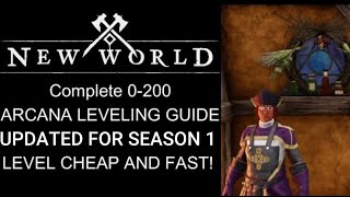 New World 0200 Arcana Leveling Guide Updated for Season 1 2023  Cheapest and Fastest Leveling [upl. by Neukam]