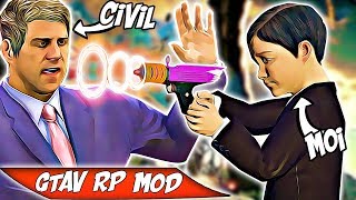 UN GAMIN DE 7 ANS BRAQUE DES CIVILS AVEC UN PISTOLET LASER  GTAV RP MOD 48 [upl. by Zoellick]