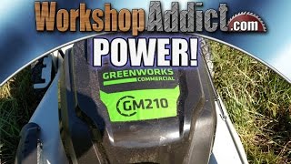 Greenworks Commercial 82V 21quot Lawn Mower GM210 [upl. by Anelra]