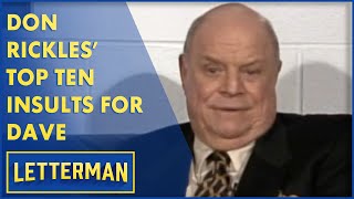 Don Rickles Top Ten Insults For Dave  Letterman [upl. by Anyehs]