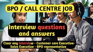 Interview questions and answers  BPO Call Center policybazaar teleperformance callcenterjob [upl. by Cinimod]