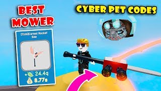 New CYBER Pet Codes Update  11 NEW Mowers in Lawn Mowing Simulator Roblox [upl. by O'Connor]