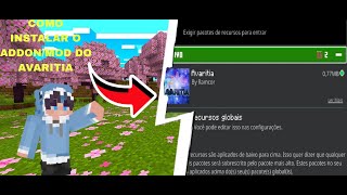 COMO INSTALAR O ADDONMOD de AVARITIA para ANDROID DE MINECRAFT PE [upl. by Sisak954]