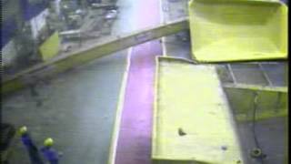 Steel Factory Crane Collapse Caught on CCTV [upl. by Dnumyar]