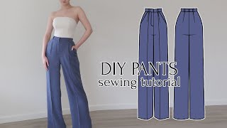 DIY StraightLeg HighWaisted Pants  Sewing Pattern by Dressmaking Amóre [upl. by Ueihttam]