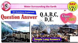 ⛵Water surrounding the Earth  DAV class 7 Sst ch 5 Question and answers Now Subscribe [upl. by Wyatan]