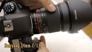 Samyang 24mm f14 lens review with samples Fullframe and APSC [upl. by Rosemari]