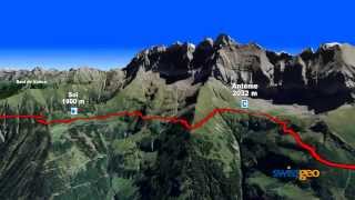 Trail des Dents Du Midi  survol du parcours quotSuper Trailquot [upl. by Giarla]