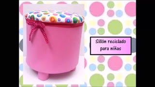 IDEAS PARA DIA DEL NIÑO Sillon hecho con una lata vacia CREACIONES MAGICAS [upl. by Neellek451]