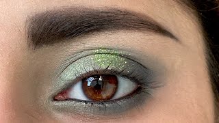 Green smokey eye makup look  QUICK Green Smokey Eye Makeup Tutorial  Intense Green Smokey Eye look [upl. by Chelsae]