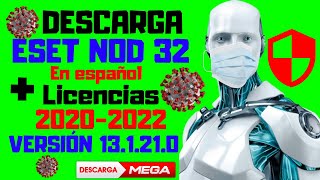 DESCARGAR ESET NOD32 MAS LICENCIA GRATIS DE POR VIDA  2021 2022 [upl. by Thebault649]