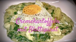 Thermomix® TM5 All in one Rezept Cremekartoffeln mit Blattspinat [upl. by Nguyen]