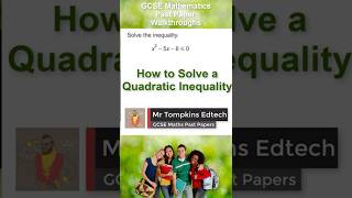 How to Solve a Quadratic Inequality  GCSE Maths OCR AQA EdExcel shorts [upl. by Wiltshire908]