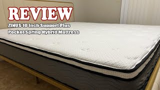 Review ZINUS 10 Inch Support Plus Pocket Spring Hybrid Mattress 2024  Watch Before You Buy [upl. by Romelda622]