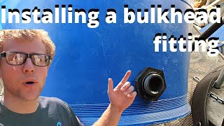 How to install a bulkhead fitting  aquaponic plumbing [upl. by Jenei930]