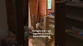 Stringers that I Put Together On Stairs carpenter carpentry woodworking youtube youtubeshorts [upl. by Enylcaj]