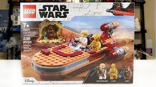 LEGO Star Wars 75271 Luke Skywalkers Landspeeder 2020 Set Review [upl. by Haugen832]