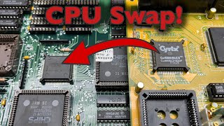 Trying to swap an Intel 386SX16 for a Cyrix Cx486SLC250 processor [upl. by Nwatna]