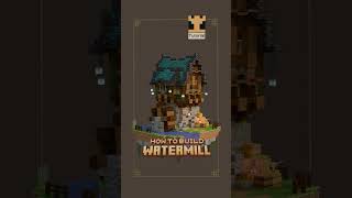 Minecraft made a new watermill building minecraft medieval minecraftbuilding minecrafttutorial [upl. by Oyr]