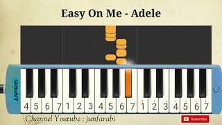 Easy On Me  Adele  pianika tutorial [upl. by Akema]