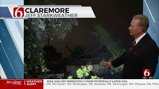 Claremore First Baptist Church Damaged During Overnight Storms [upl. by Alfredo]