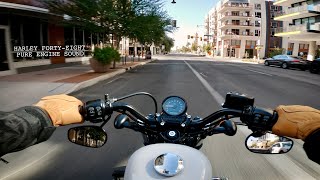 Harley Davidson 48 Morning Ride  Pure Engine Sound [upl. by Nabal611]