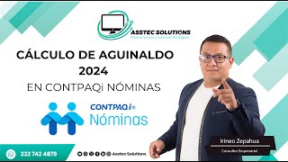 Cálculo de aguinaldo 2024 en CONTPAQi Nominas [upl. by Buck]