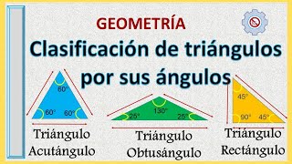 Clasificación de los triángulos por sus ángulos  Geometría ✔ [upl. by Eednahs138]