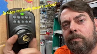 Schlage BE365 deadbolt How to fix not locking or unlocking with code [upl. by Jovia]