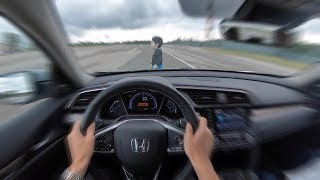 Hondas Collision Mitigation Braking System  POV Test Drive Binaural Audio [upl. by Akeenahs]