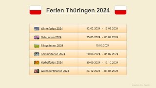 Ferien Thüringen 2024 [upl. by Giulio]