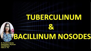 Difference between Tuberculinum and Bacillinum homeopathic medicine [upl. by Airad]