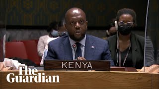 Kenyas envoy to UN cites colonial past as he condemns Russian move into Ukraine [upl. by Maggio]