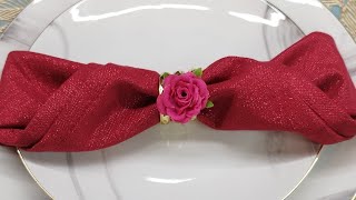 easy napkin folding great idea very simple and elegantcreativeart servietten handmade diy [upl. by Ydorb593]