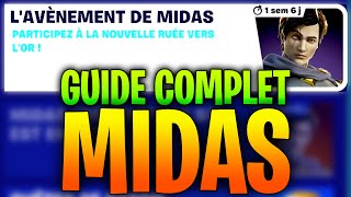 Guide Complet des Défi lAvènement de Midas Fortnite Tuto Astuce Quête Évasion Saison 2 Chapitre 5 [upl. by Ulrick]