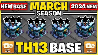 TOP 20  NEVER 3 STAR TH13 WAR BASE LINK 2024  TH13 ANTI 2 STAR BASE 2024  TH13 CLASH OF CLANS [upl. by Broderic]