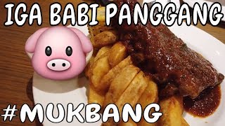 Mukbang Ribs Iga Daging Babi Panggang amp Tom Yum Udon Soup [upl. by Atinoj226]