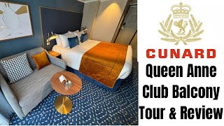 Cunard Queen Anne Club Balcony Stateroom Tour amp Review [upl. by Elleron]