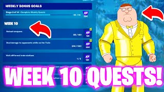 How To Complete Week 10 Quests in Fortnite  All Week 10 Challenges Fortnite Chapter 5 Season 1 [upl. by Adnohral415]