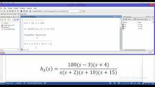 Transfer function using Matlab [upl. by Eleets225]